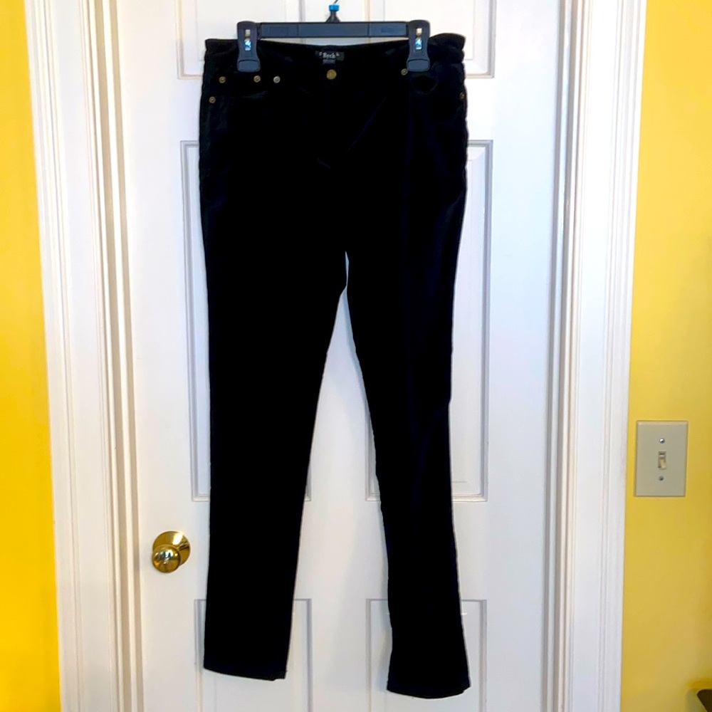 2 b Rych Black Velvet Skinny Pants